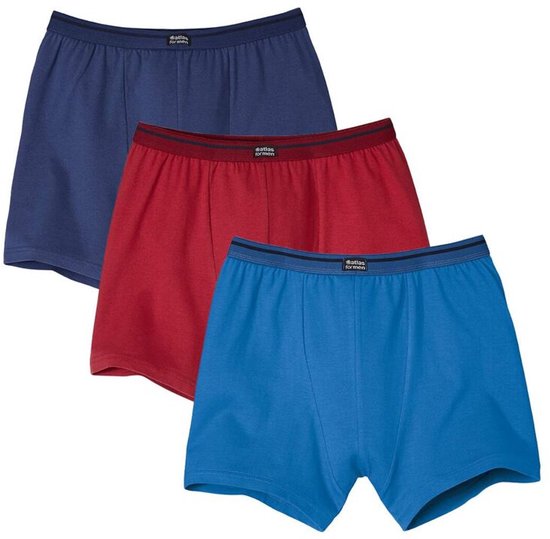 ATLAS FOR MEN – Lot de 3 boxers unis extensibles – Hommes – Disponible en grandes tailles – M