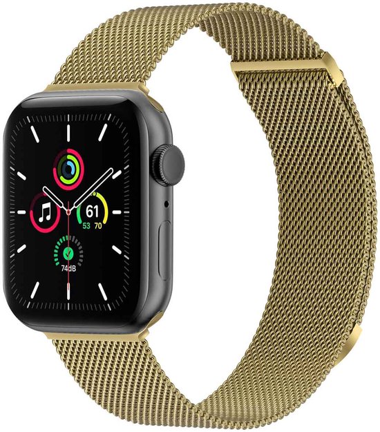 Apple Watch Series 1/2/3/4/5/6/7/8/SE – Bracelet taille M 38/40/41 mm – Bracelet magnétique iMoshion Milanese – Or