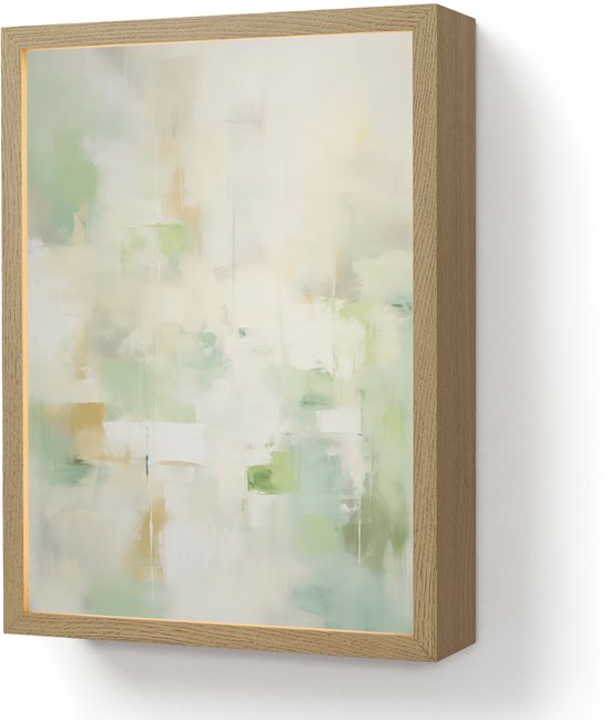 Applique murale 30×40 cm – Rechargeable – Abstrait – Art – Blanc – Vert – Moderne – Appliques murales intérieur salon – Lampe de chambre – Lampe de nuit décorative – Lampadaire sans fil