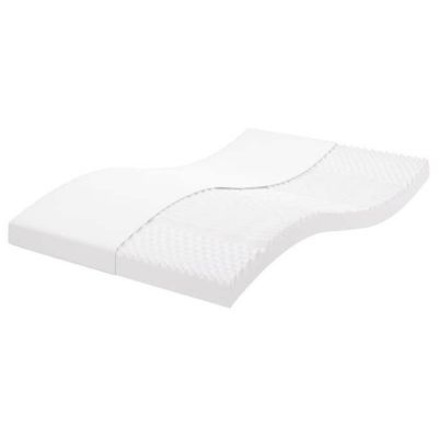 vidaXL Matelas en mousse blanc 140×200 cm 7 zones dureté 20 ILD,matelas de lit,matelas de lit de jour,matelas en mousse 356356
