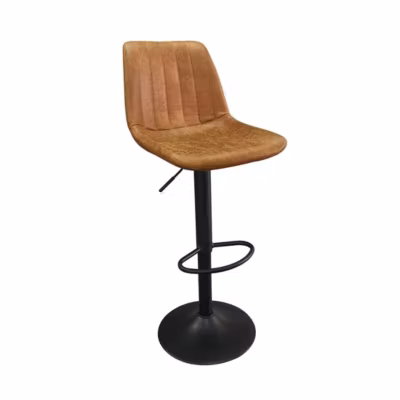 Tabouret de bar style vintage coloris cognac. Collection BELFAST.