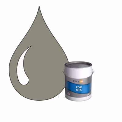 POK MIX : Peinture Meuble Satinée Multi-supports Intérieur – 1L – RAL 7030 – Gris Pierre – Clic & Pok