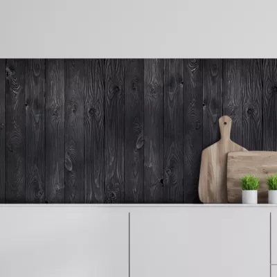 Crédence adhésive imitation bois noir 60×300 cm