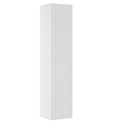 Colonne de salle de bain ICON 160 cm  Blanc alpin mat  2 portes  Style moderne suspendu