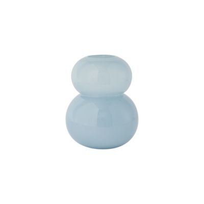 Vase bleu en verre L19,5xH23cm
