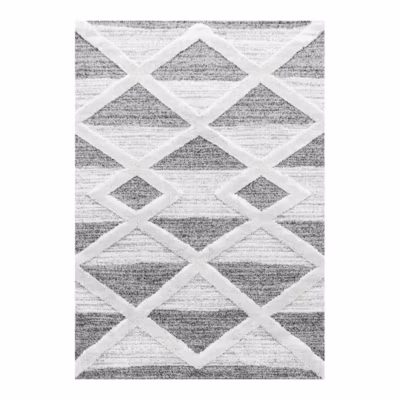 Tapis à courtes mèches scandinave Soldi 110×60 CM – Gris