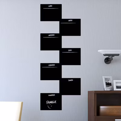Sticker ardoise tableau noir – stickers muraux adhésif effaçable – MA FUTURE SEMAINE – 85x55cm