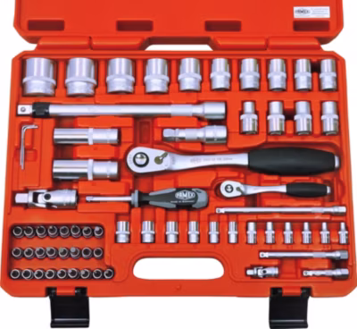 Coffret clé à douille et embouts de mécanicien FAMEX, 66-pièces, 580-16