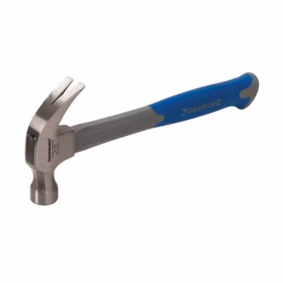 Marteau Arrache-Clous Fibres de Verre 16 oz – Léger et Résistant – Idéal pour Travaux de Finition – Silverline