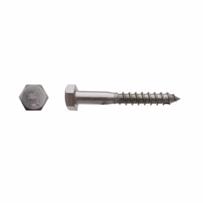 100 Tirefonds Bois Tête Hexagonale 8 x 35 mm – DIN 571 – Inox A4 – D-Work