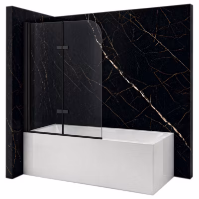 Silla Pare-baignoire MARION, pivotant, 120×140 CM, Noir