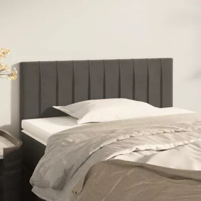 vidaXL Tête de Lit Meuble de Chambre à Coucher Accessoire de Lit Simple Tête de Cadre de Lit Intérieur Gris Foncé 80x5x78/88 34620