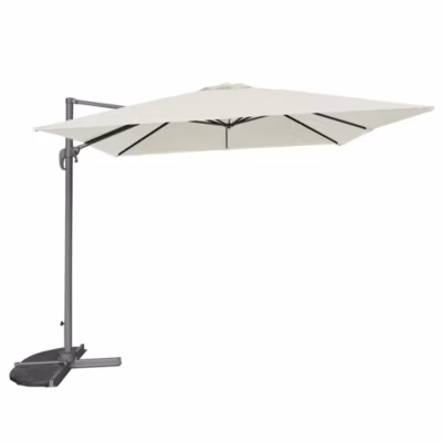 Parasol déporté écru 3×3 m Celestia