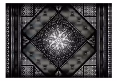 Papier peint intissé panoramique black mosaic 100×70 cm