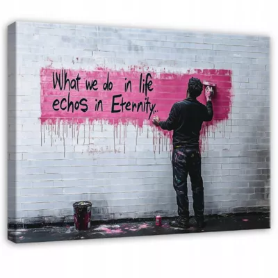 Tableau Déco Abstrait Banksy Moderne 60×40 cm XXL Tableau Décoration Murale Impression sur Toile pour salon chambre cuisine