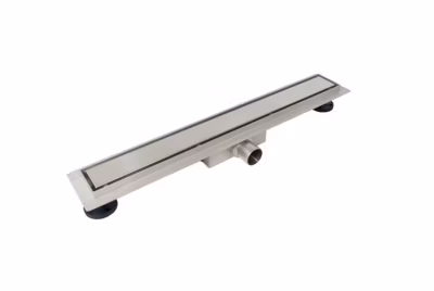 Balneo Caniveau de douche 2 en 1, en Acier Inox 120cm, finition chrome, avec Siphon, Duplex Standard