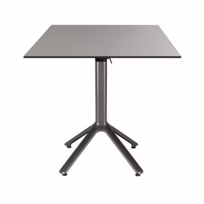 Table pliable Nemo pour intérieur/extérieur gris métal 70×70 – Restootab