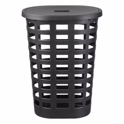 Panier à linge moderne 54 litres ovale – Noir