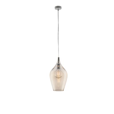 Ares Suspension Iron avec verre pyrex ambré 1 lumière 142 d.20 BL273-S1-AM
