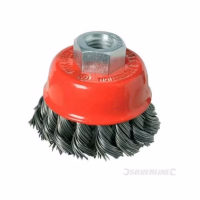 Brosse à fils métalliques torsadés – SILVERLINE – 65 mm – Conception à fils métalliques torsadés