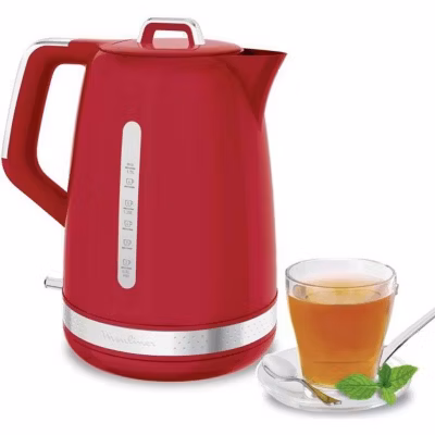 Bouilloire sans fil 1.7l 2400w rouge Moulinex BY320510 soleil