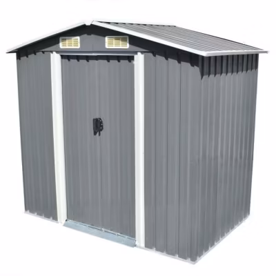 vidaXL Abri de stockage pour jardin Métal Gris 204 x 132 x 186 cm 42983