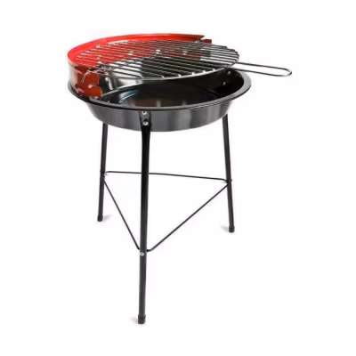 Barbecue charbon horizontal algon metal noir 42 x 33 x 35 cm
