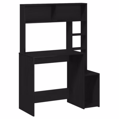 Bureau avec étagères noir 100x45x140 cm bois d&rsquo;ingénierie vidaXL