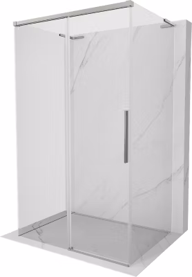 Mexen Rox-3S L cabine de douche 3 parois coulissante 95 x 70 cm, transparent, nickel brossé – 8C2L-095-070-97-00-3S