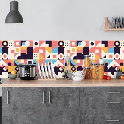 Crédence adhésive décoration rétro 40×200 cm