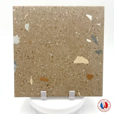 Carrelage sol / mur effet terrazzo 20×20 cm Croccante Nuez