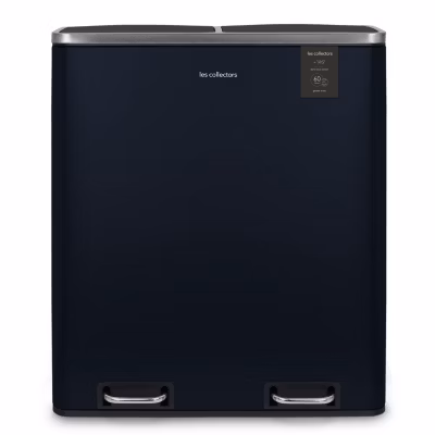 Poubelle de tri à pédale 2 x 30L, blue grey edition – 906
