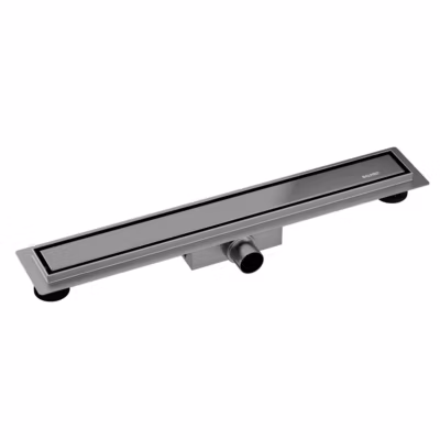 Balneo Caniveau linéaire double face Duplex Next 2 en 1 Gun Metal graphite 90 cm