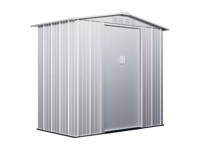Abri de jardin métal en acier galvanisé gris 2,36 m² – LINUS
