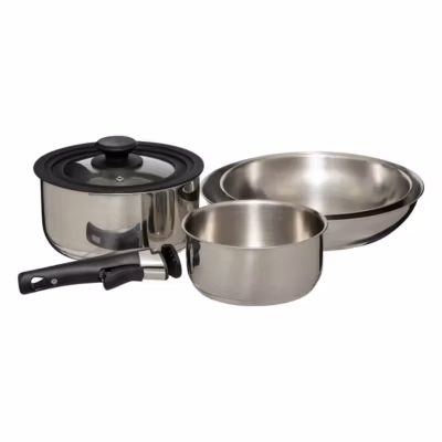 Batterie de cuisine 6 pièces en inox – Argent- 5five