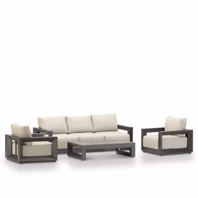 Salon de jardin 5 places aluminium anthracite – San Francisco