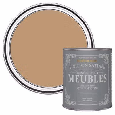 Peinture Marron pour Meubles, Finition Satinée – RUST-OLEUM – Argile 750ml