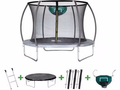 Trampoline avec filet intérieur « jumper »  Diametre 3,05  Gris