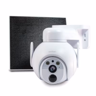 Caméra IP extérieure motorisée et connectée 2,5K solaire sur batterie HomeCam Battery 2,5 K PTZ – Avidsen – 127157