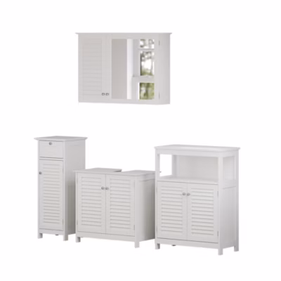 Vicco Ensemble de meubles de salle de bain Blanc 4 pièces, option 4