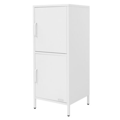 Armoire de classement ML-Design métallique blanche 40×101,5×40 cm avec 2 portes et étagères réglable