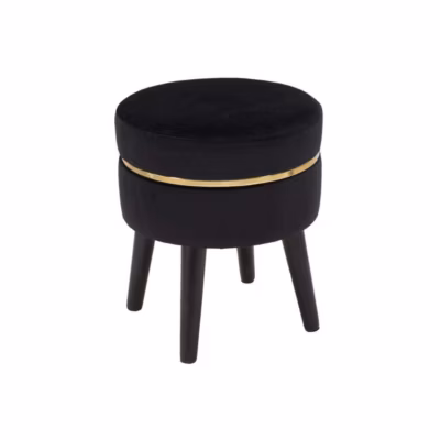 Tabouret bas en tissu Paris 35×40.5 cm
