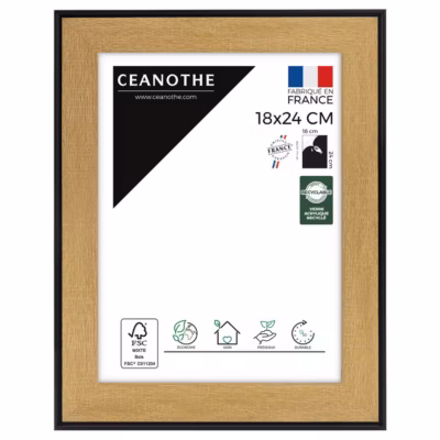 Cadre photo loft noir 18×24 cm Fabriqué en France