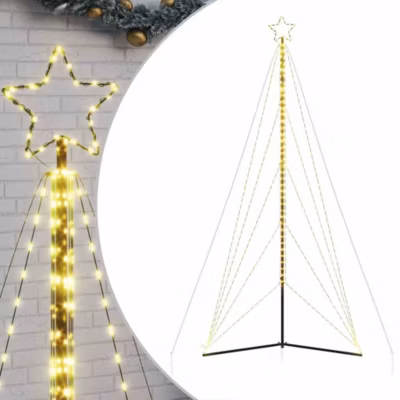 Sapin de Noël à LED 615 LED blanc chaud 404,5 cm vidaXL