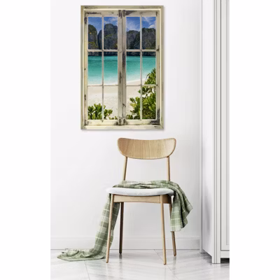 Tableau verre acrylique Un Regard Sur La Plage 60 x 90 cm – Décoration murale photo pour la maison