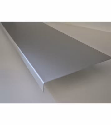 Bande de rive Anodisé, épaisseur 1 mm, 1 pli retour 2cm , Largeur  28 cm , Longueur 140 cm