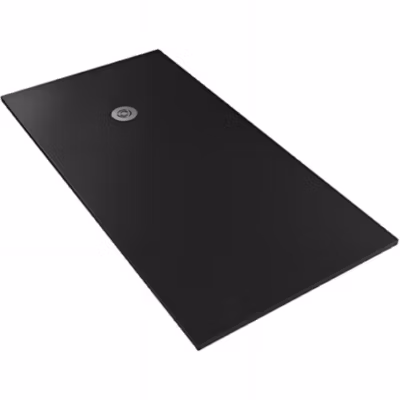 Receveur de douche à poser extra-plat épaisseur 30mm en pierre SANINDUSA STONIT Marina Plus 210×80 antidérapant classé C3 noir