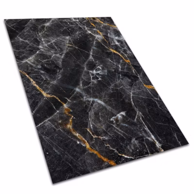 Tapis Extérieur Terrasse Tulup 60×90 cm Sous meubles de jardin Marbre aux veines dorées