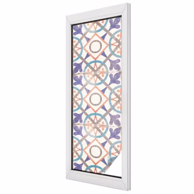 Film décoratif pour vitre Wallfluent 50×146 cm de protection d&rsquo;intimité Mosaïques Colorées 1 rol.
