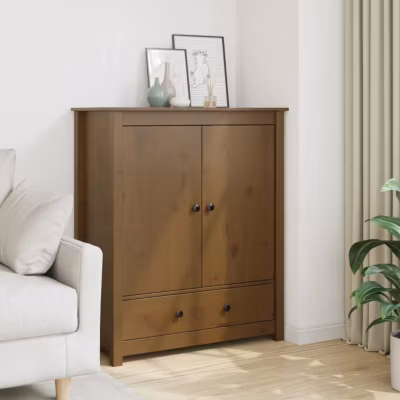 823517 vidaXL Buffet Marron miel 83×41,5×100 cm Bois massif de pin